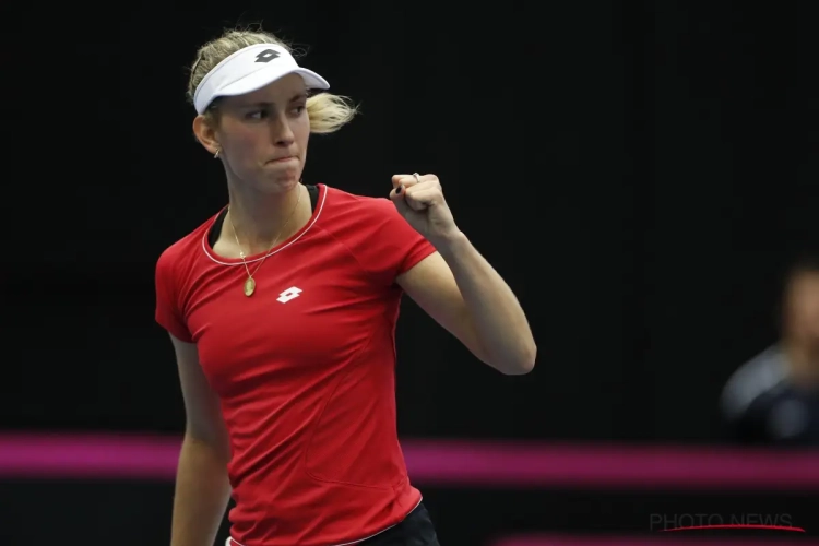 Elise Mertens wint ook haar tweede enkelpartij en brengt België opnieuw op voorsprong